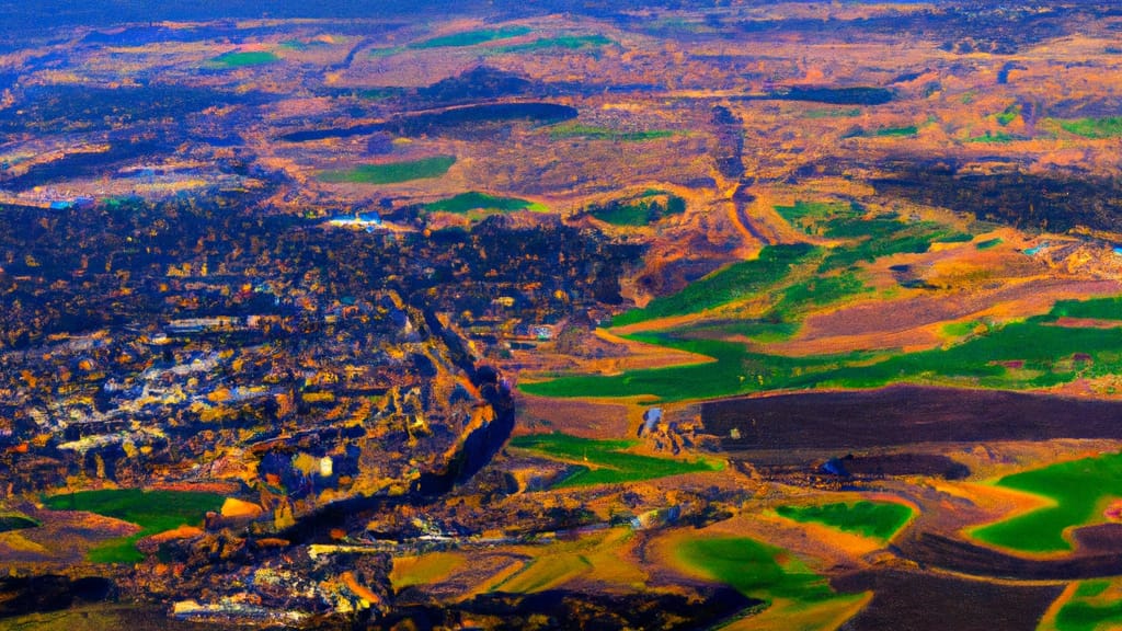 Carmichael, California painted from the sky