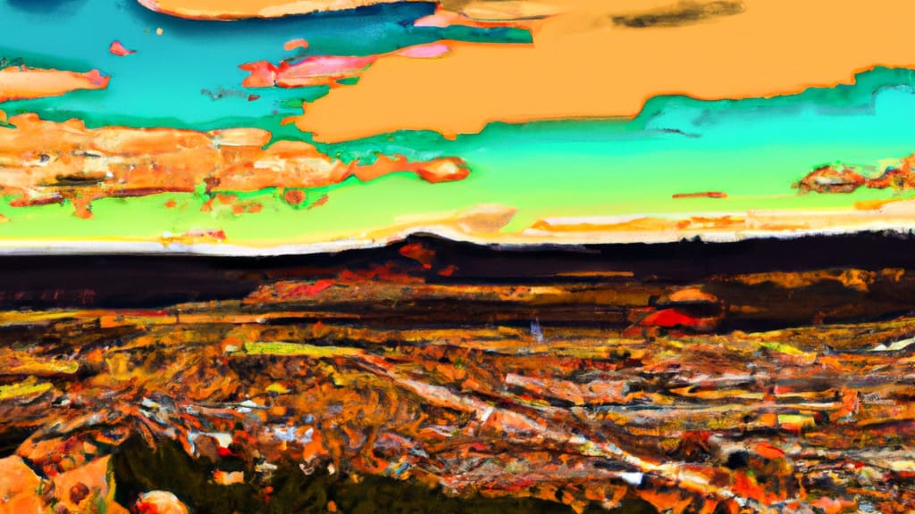 Castle Rock, Colorado painted from the sky
