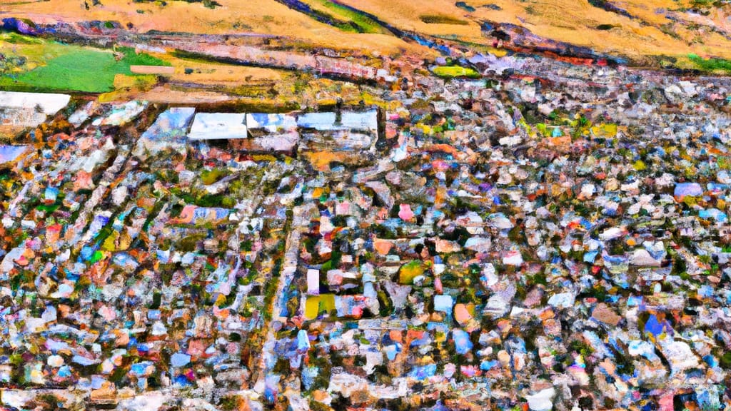 Centerville, Utah painted from the sky