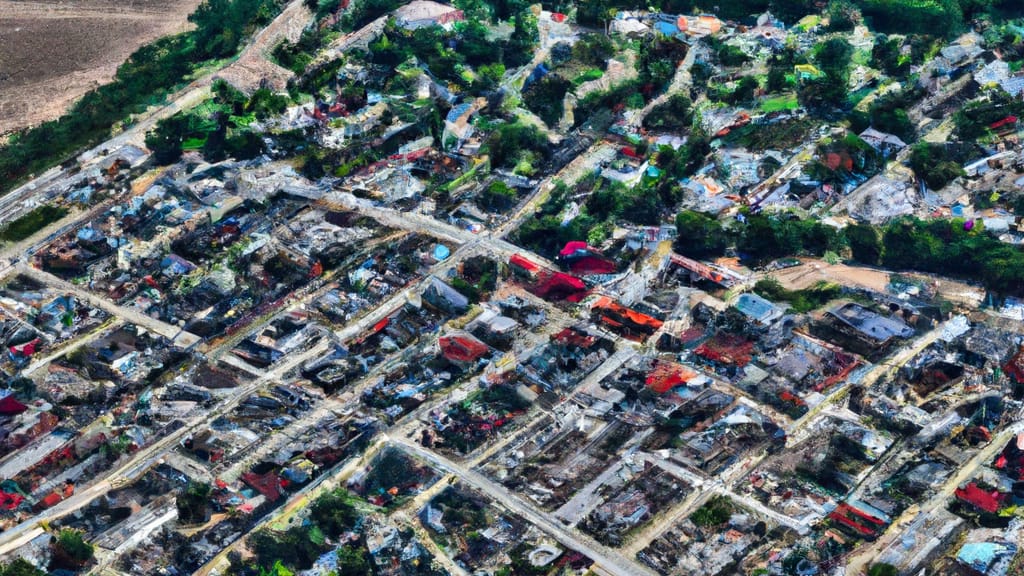 Chatham, Illinois painted from the sky