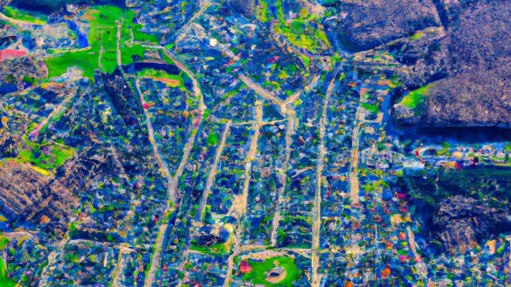 Cheltenham, Pennsylvania painted from the sky