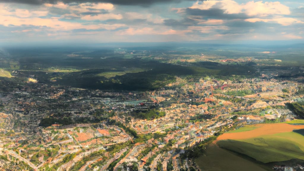 Chester, Pennsylvania painted from the sky