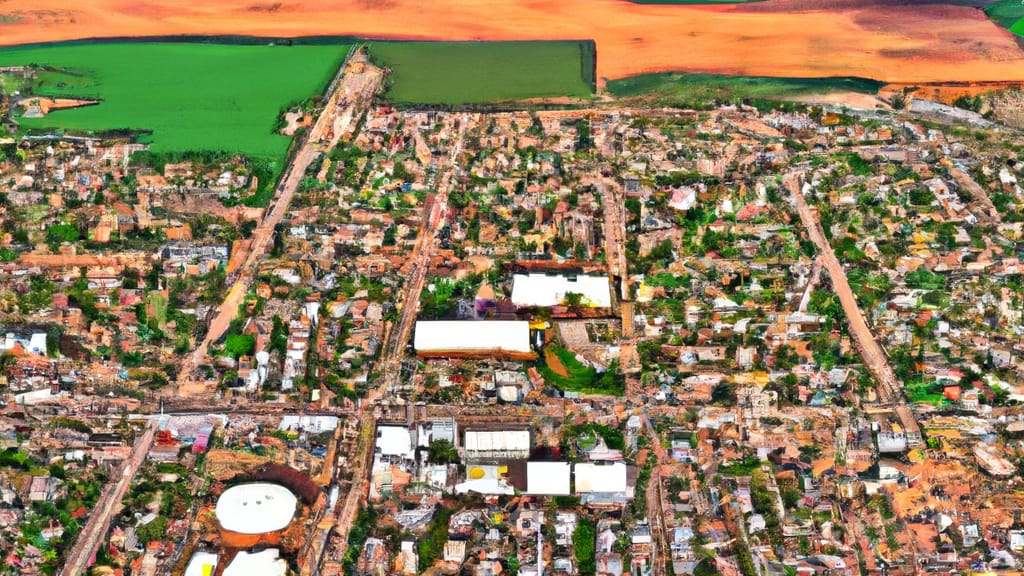 Childress, Texas painted from the sky