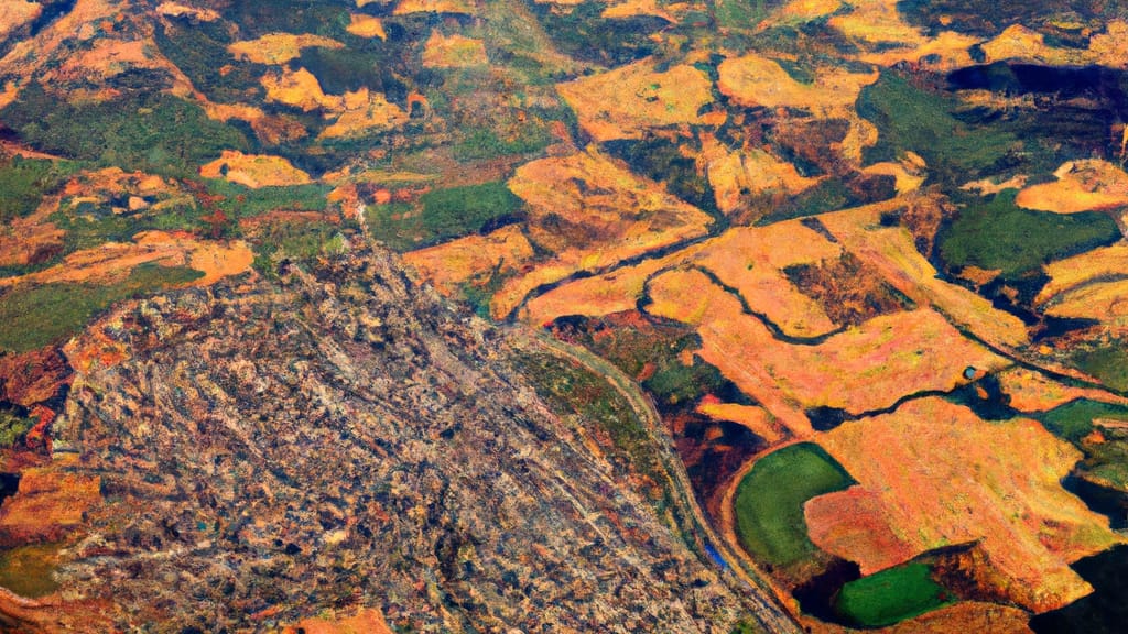 Chowchilla, California painted from the sky