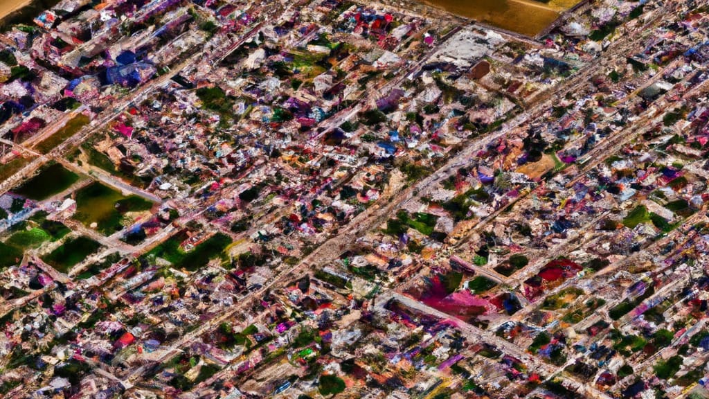 Clarinda, Iowa painted from the sky