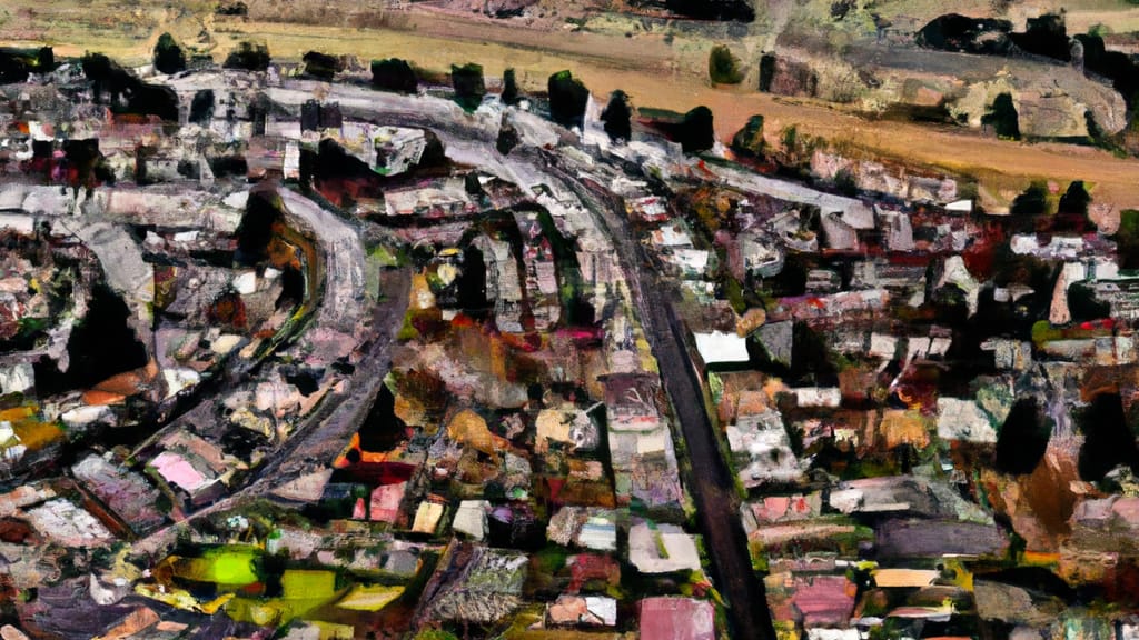 Clarkston, Washington painted from the sky