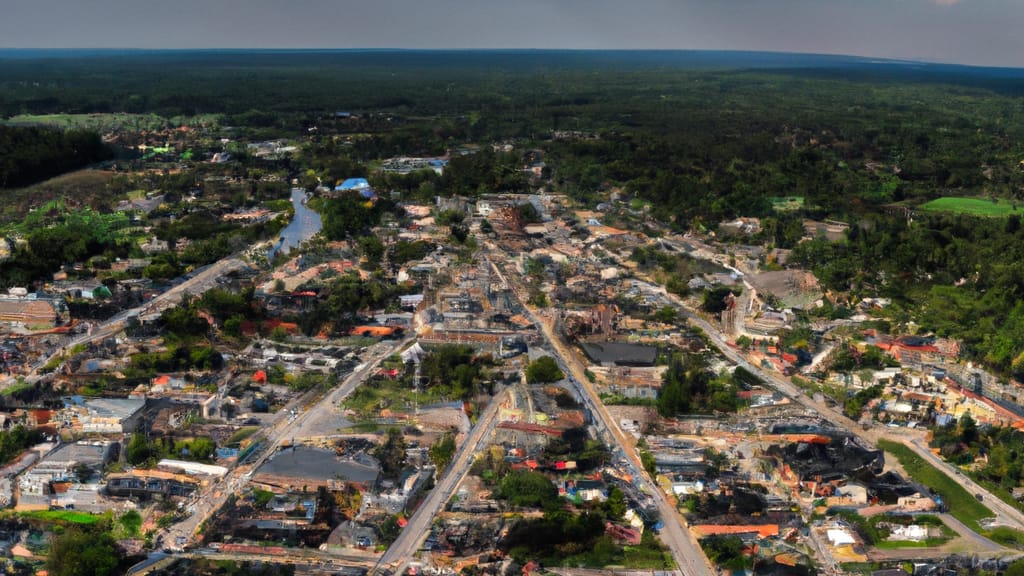 Clyde, Ohio painted from the sky