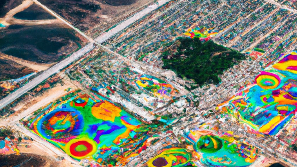 Coachella, California painted from the sky