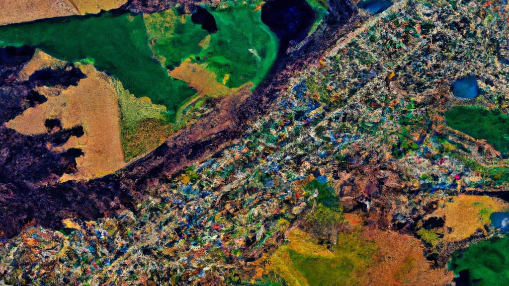 Commerce Township, Michigan painted from the sky