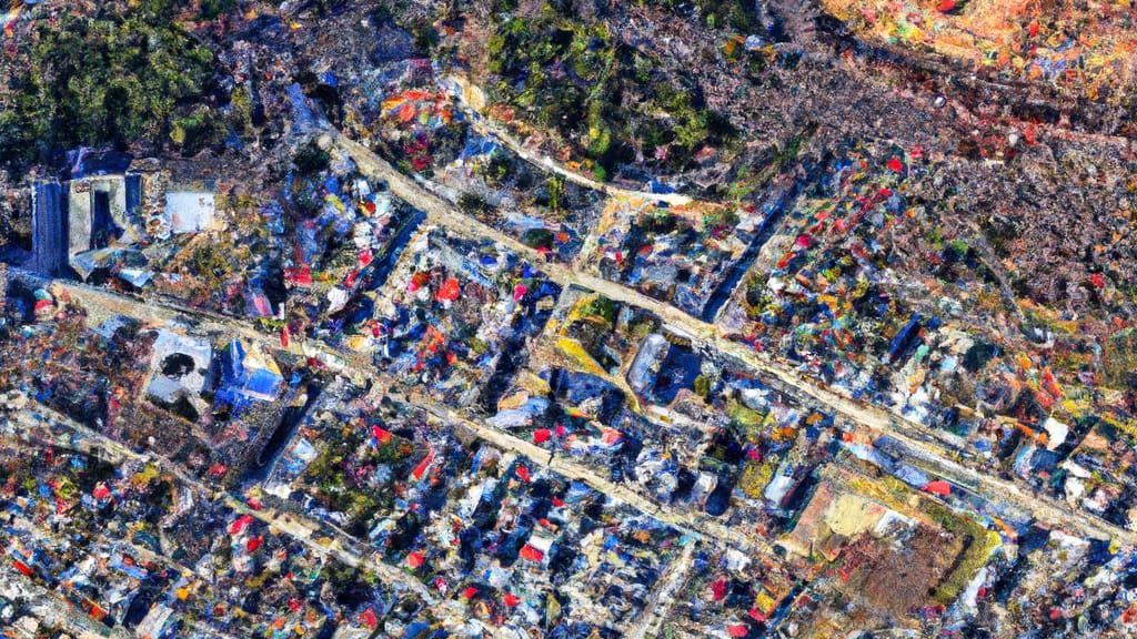 Concord, New Hampshire painted from the sky