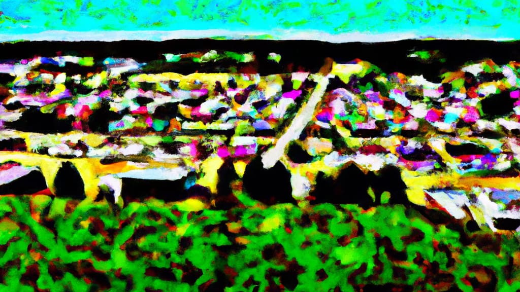 Concordia, Kansas painted from the sky