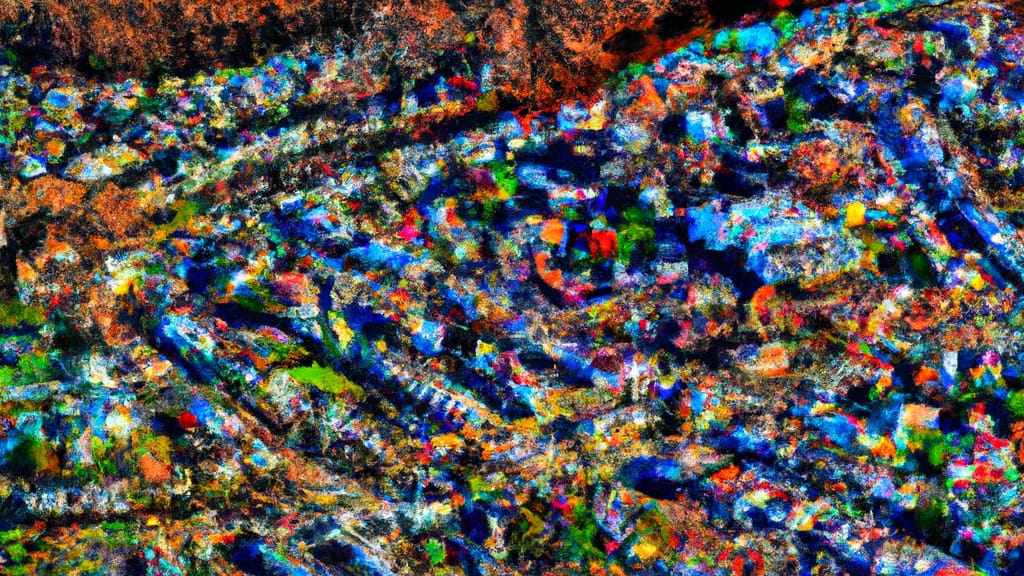 Conshohocken, Pennsylvania painted from the sky