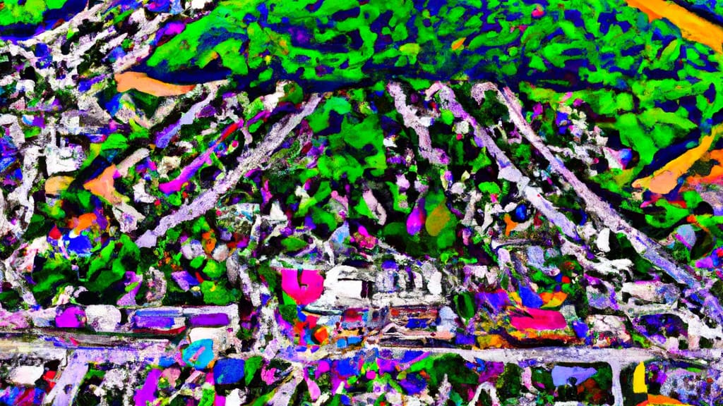Corbin, Kentucky painted from the sky