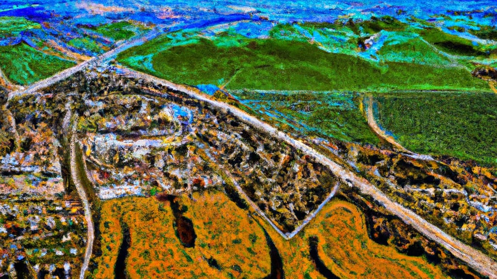 Corcoran, California painted from the sky