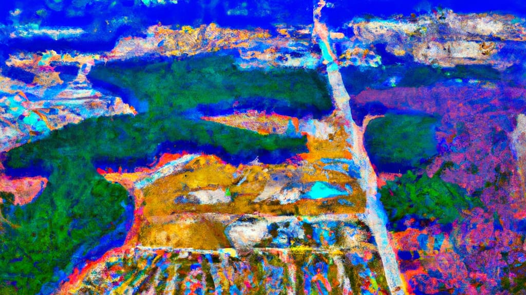 Cornelius, North Carolina painted from the sky