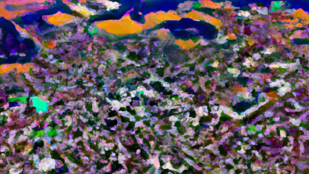 Corsicana, Texas painted from the sky