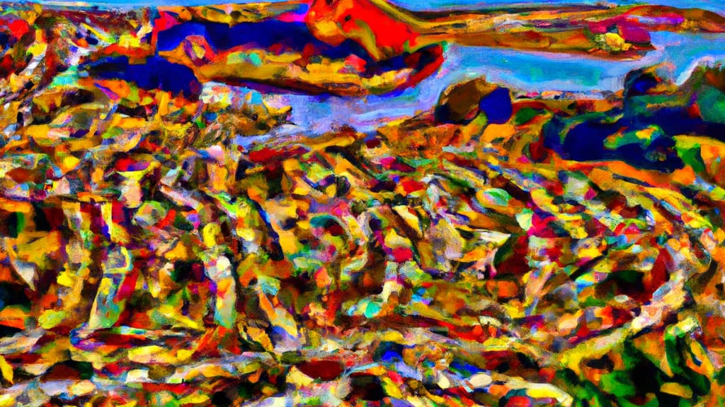 Corte Madera, California painted from the sky