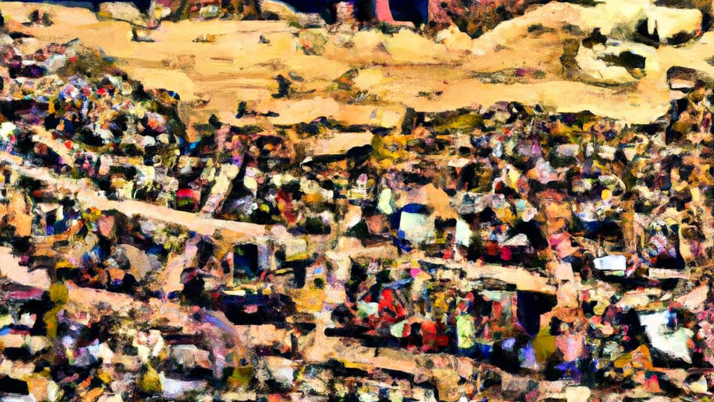 Cortez, Colorado painted from the sky