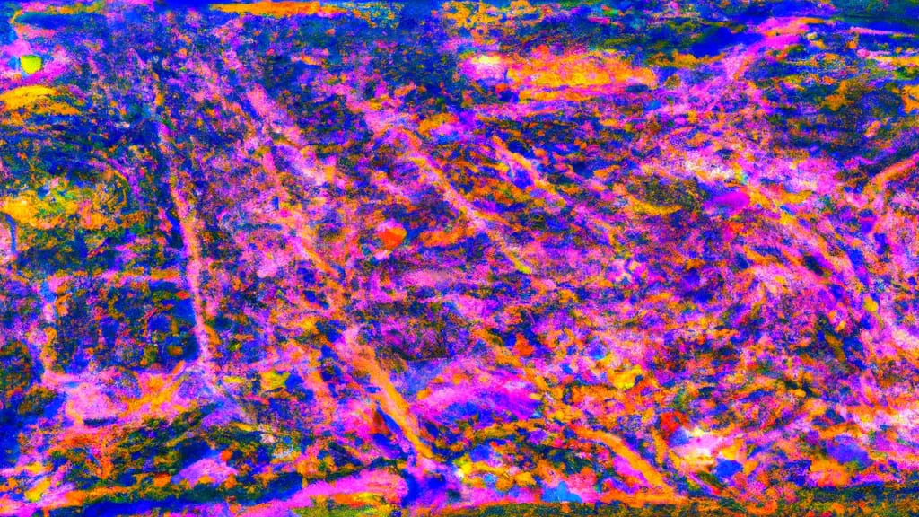 Cortland, New York painted from the sky