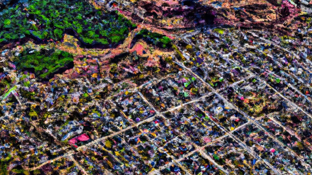 Darlington, South Carolina painted from the sky