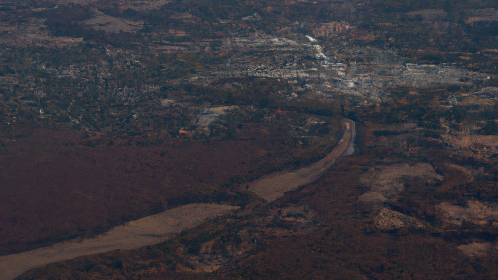 De Queen, Arkansas painted from the sky