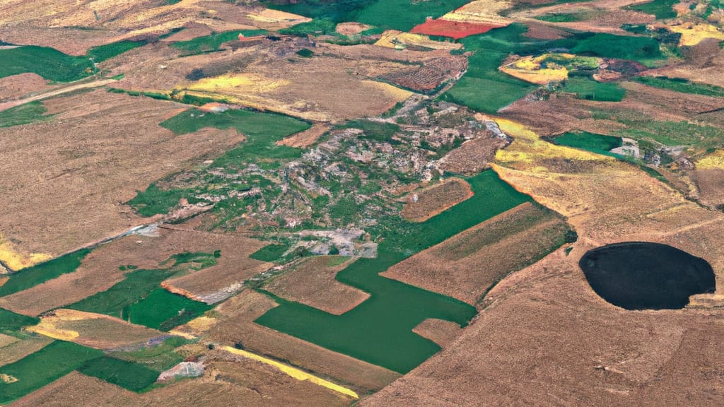 De Witt, Iowa painted from the sky