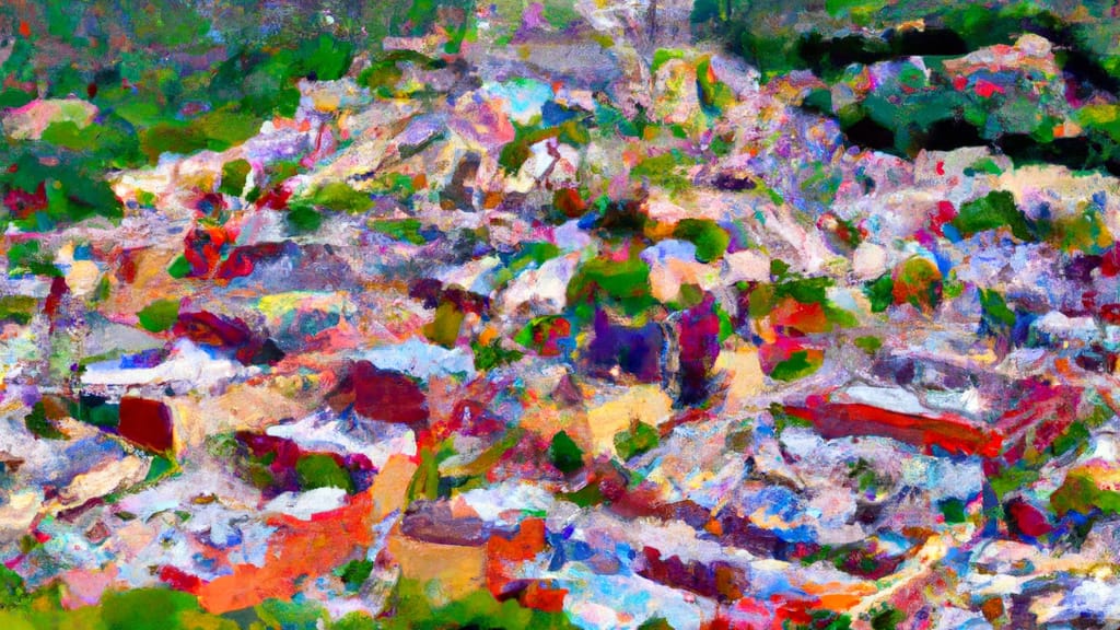 Decorah, Iowa painted from the sky