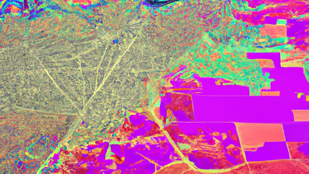 Delta, Colorado painted from the sky