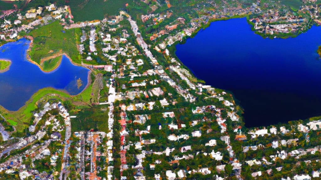 Deltona, Florida painted from the sky