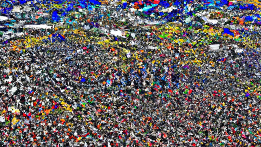Denver, Colorado painted from the sky