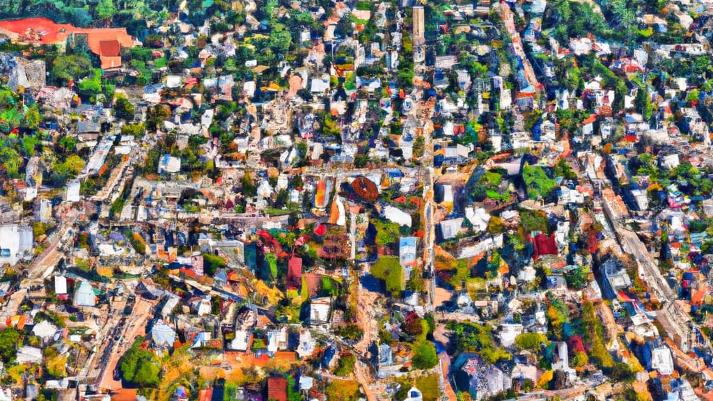 Dighton, Massachusetts painted from the sky