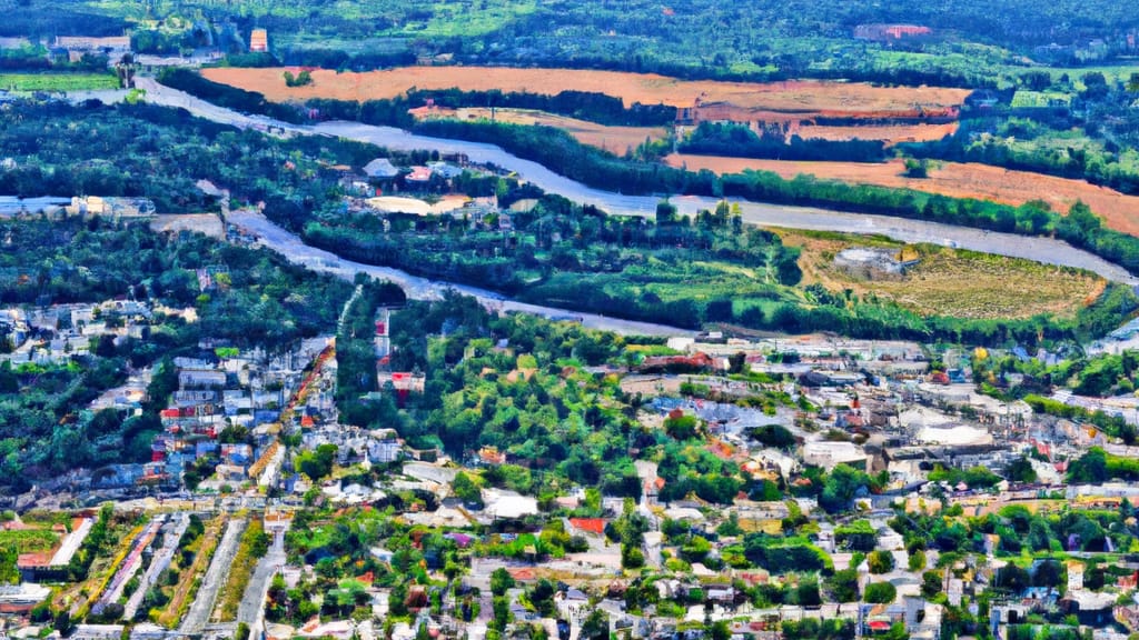 Dover, Delaware painted from the sky