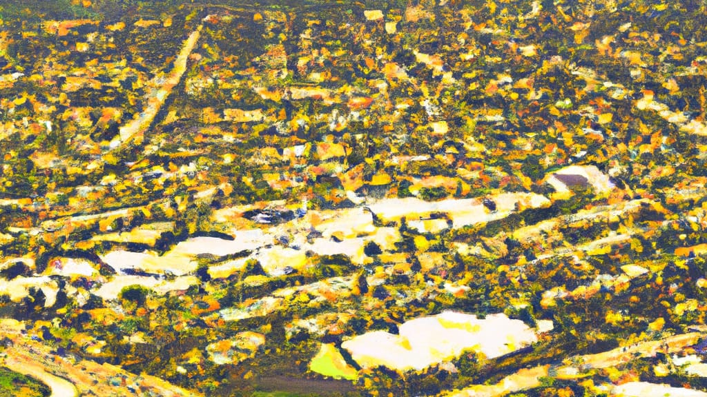 Dublin, California painted from the sky