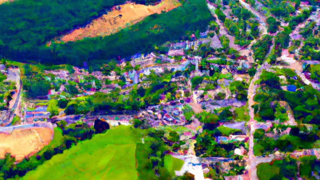 Ephrata, Pennsylvania painted from the sky