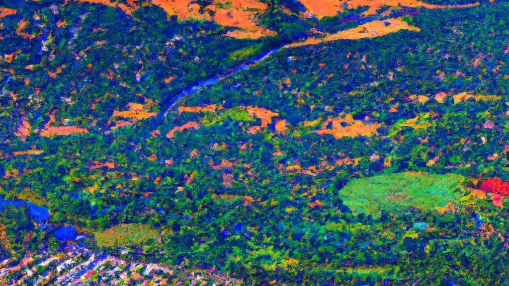 Fair Oaks, California painted from the sky