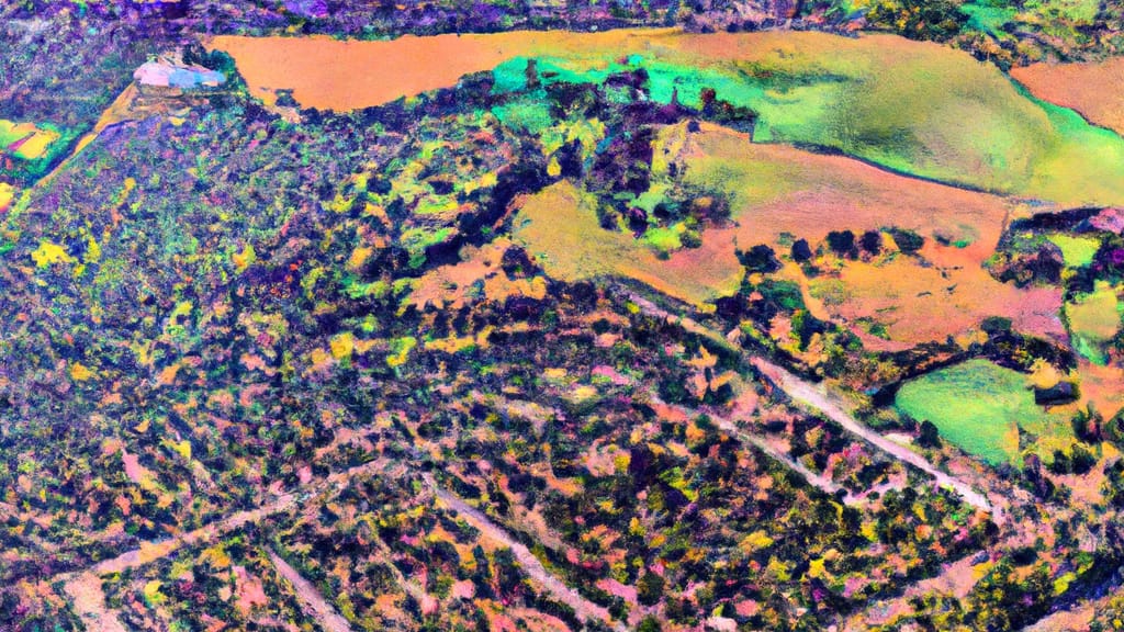 Fairfield, California painted from the sky