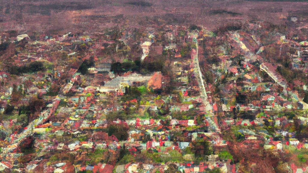 Fairview, New Jersey painted from the sky