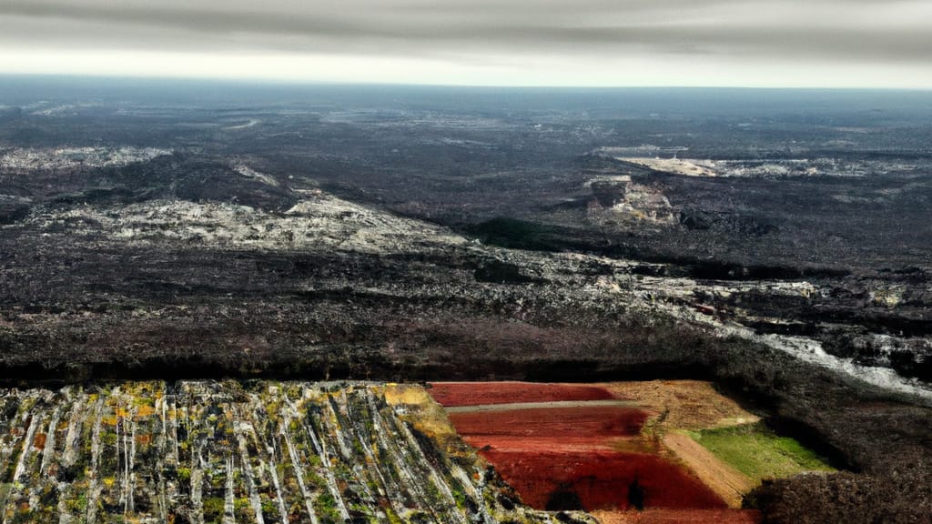 Farmingville, New York painted from the sky