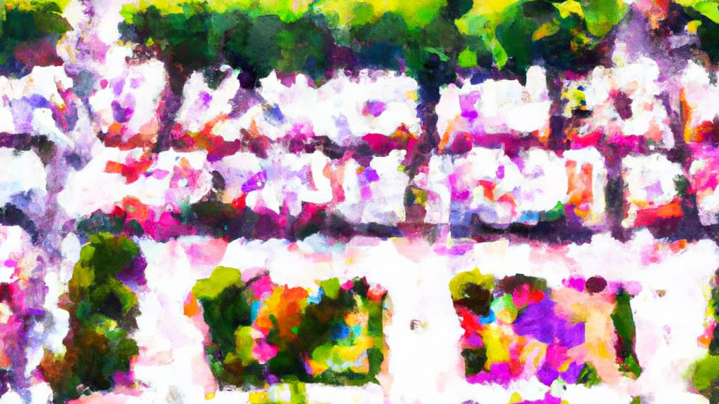 Floral Park, New York painted from the sky