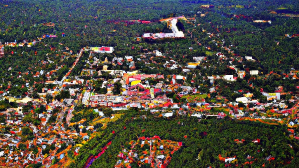 Flowood, Mississippi painted from the sky