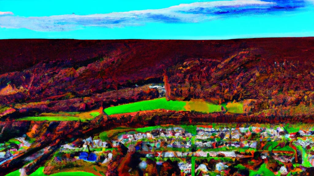 Folcroft, Pennsylvania painted from the sky