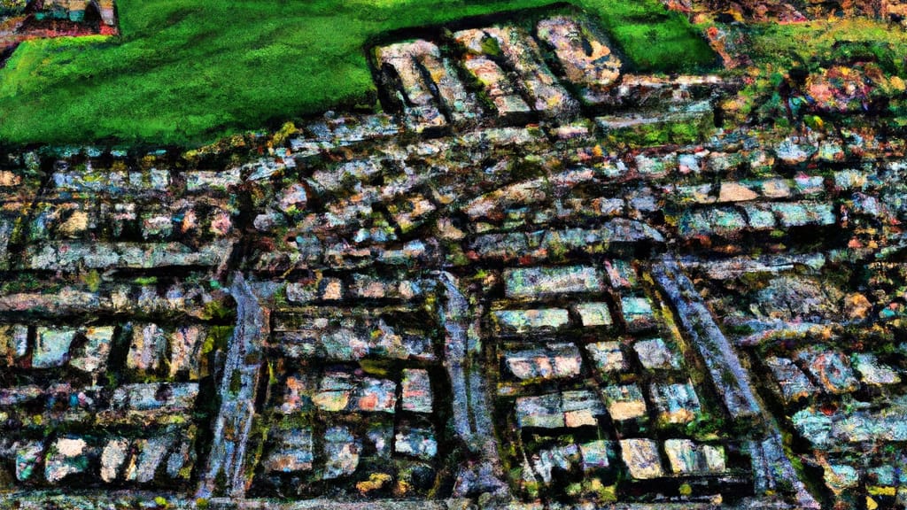 Foothill Ranch, California painted from the sky