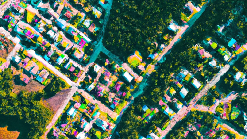 Forest City, North Carolina painted from the sky