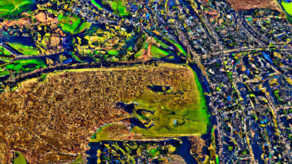 Forest Grove, Oregon painted from the sky