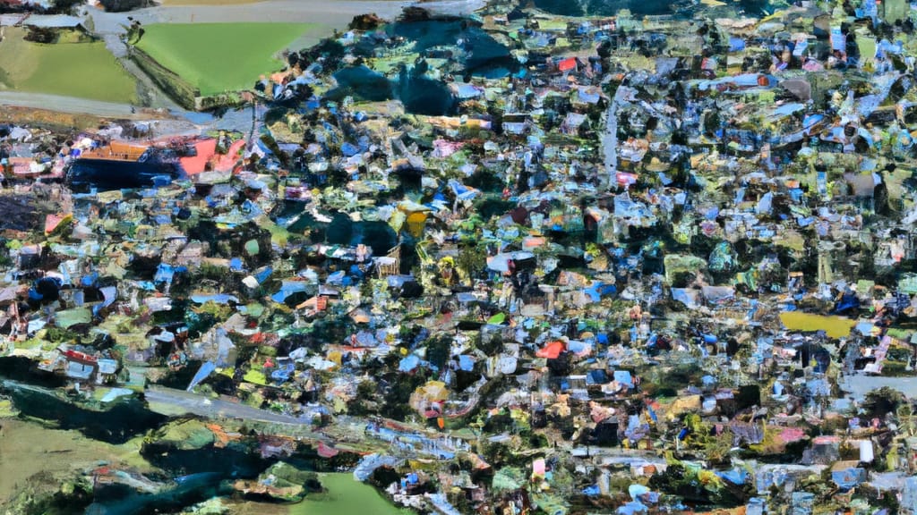 Fort Bragg, North Carolina painted from the sky