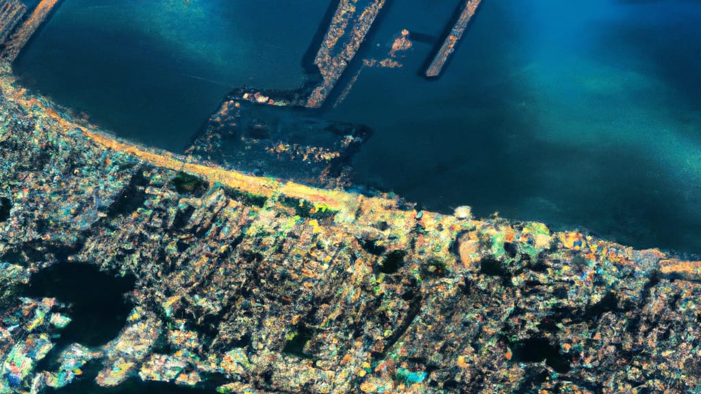 Fort Lauderdale, Florida painted from the sky