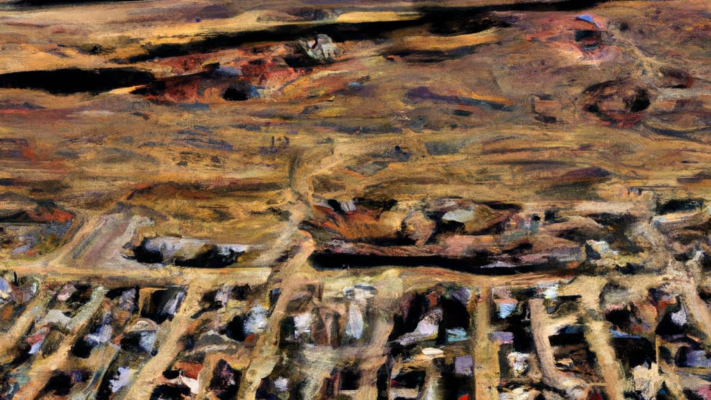 Fort Morgan, Colorado painted from the sky