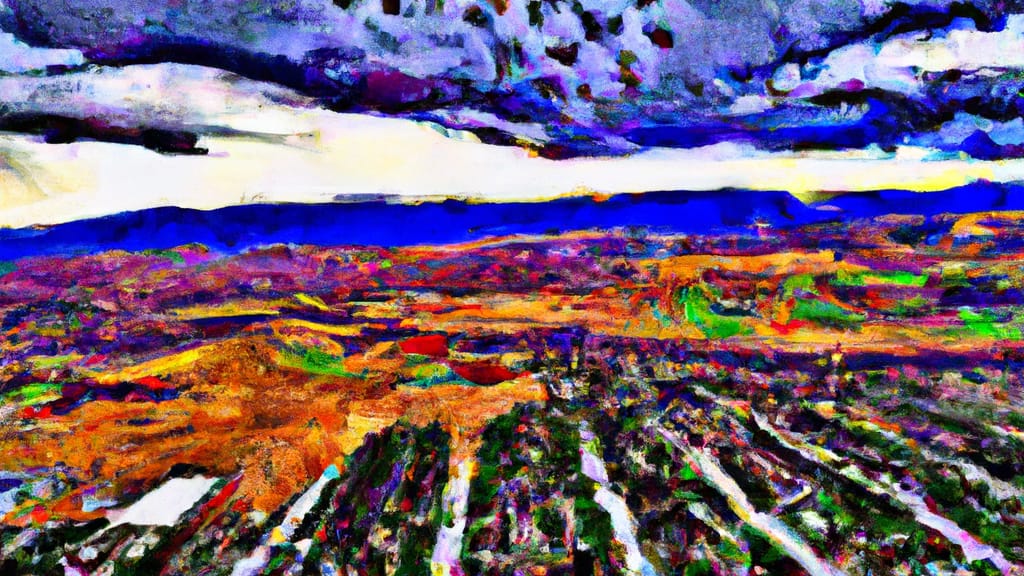 Fountain, Colorado painted from the sky