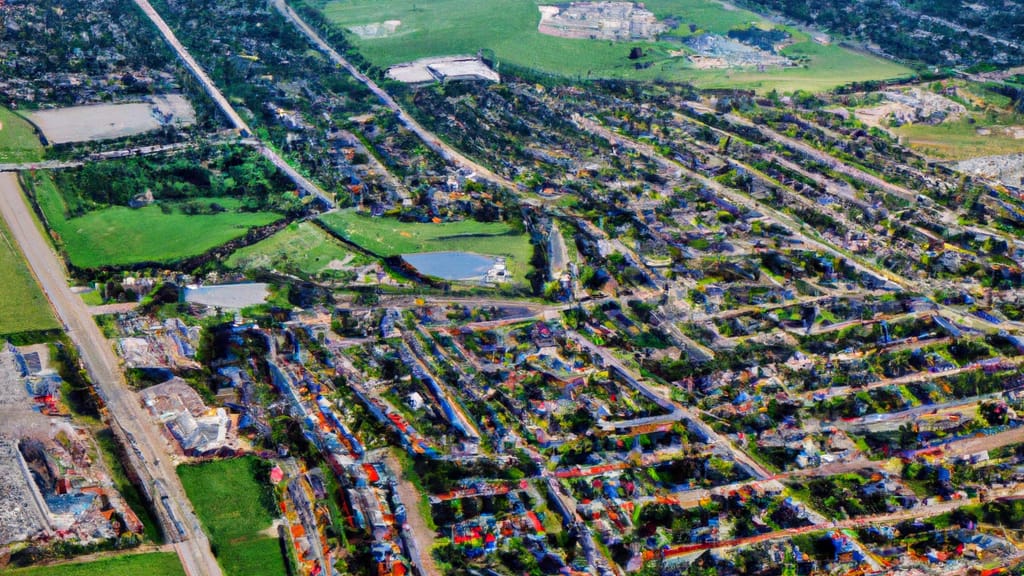 Frisco, Texas painted from the sky