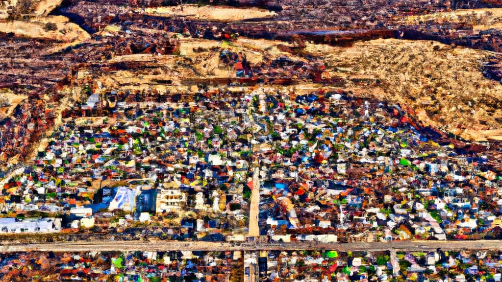 Fulton, Missouri painted from the sky